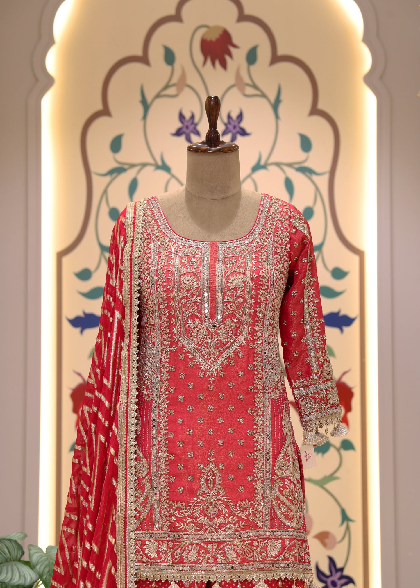 Navya Pink Heavy Sharara Set with Dupatta