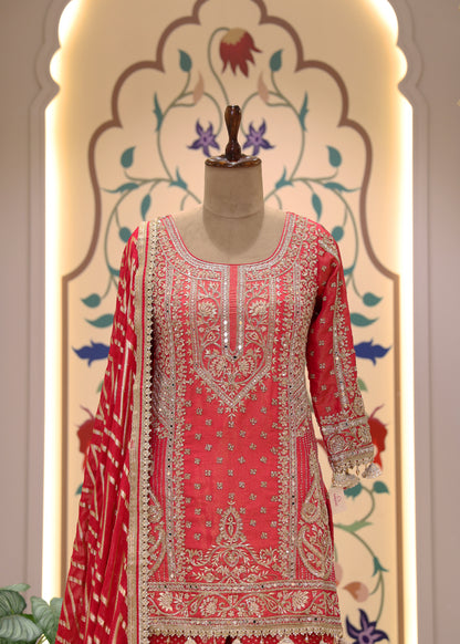 Navya Pink Heavy Sharara Set with Dupatta