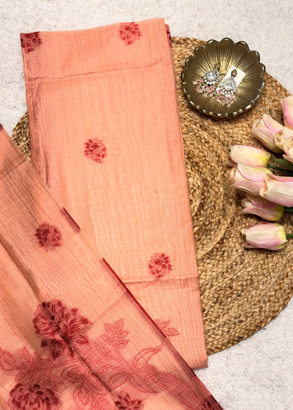Gulabi Phool Unstitched Suit Set