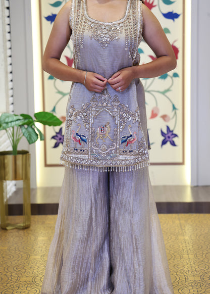 Tarini Tissue Slit Palazzo Set