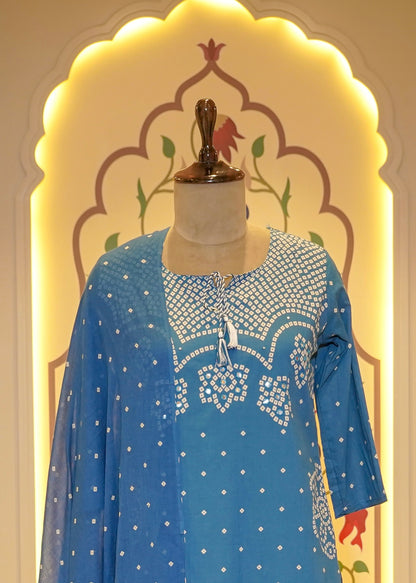 Aabroo Blue Stitched Suit Set