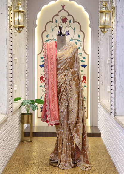 Poornima Red Bridal Dupatta
