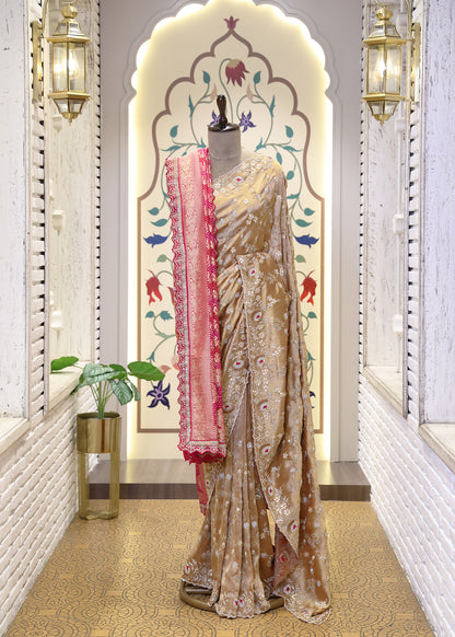 Suhani Pink Bridal Dupatta