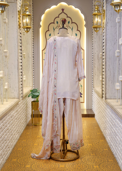 Varsha Pink Farshi Salwaar Suit with Dupatta