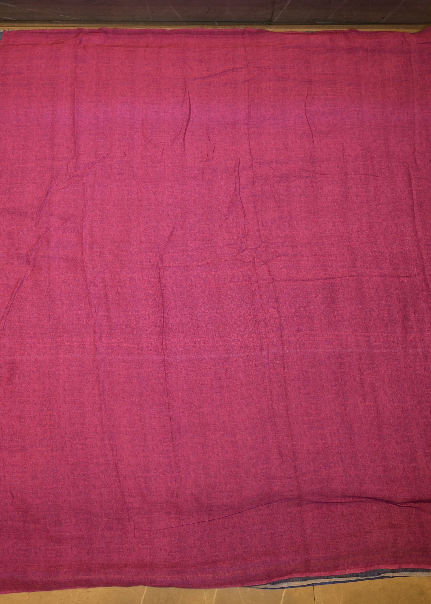 Yami Navy Blue Cotton Saree with Unstitched Blouse