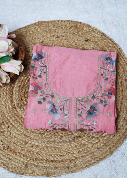 Trisha Pink Unstitched Suit set