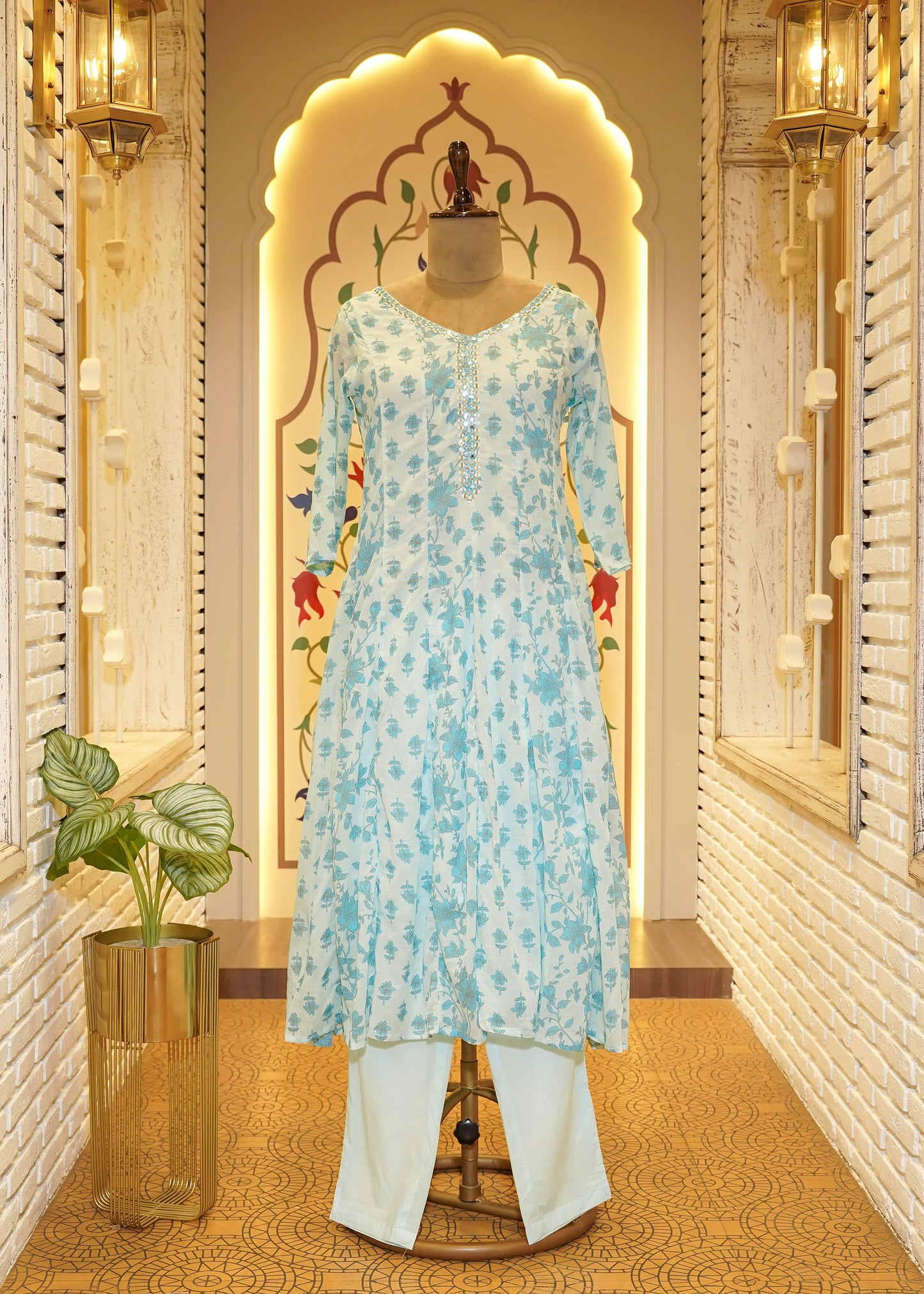 Damini Firozi Stitched Suit Set