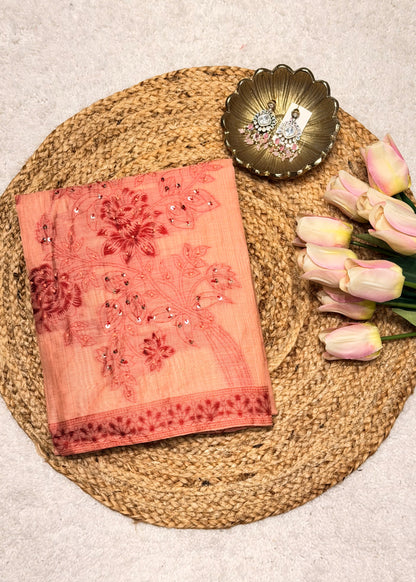 Gulabi Phool Unstitched Suit Set