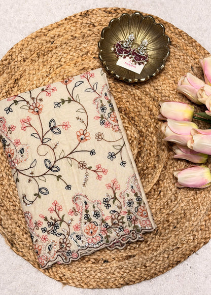 Bindal Thread Embroidered Unstitched Suit Set