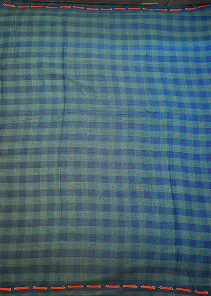 Neelkamal Navy Blue Cotton Saree with Unstitched Blouse
