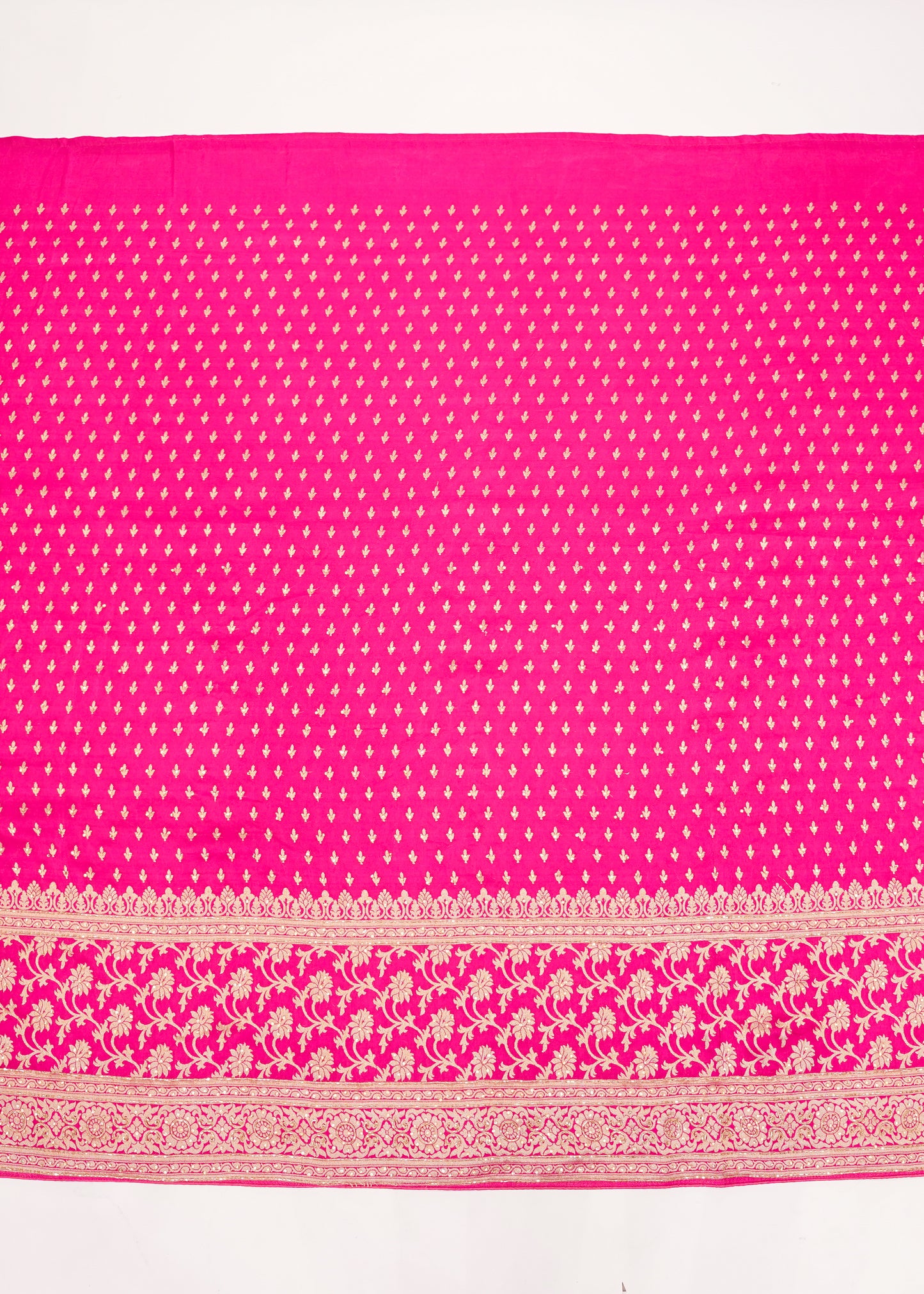 Rani Booti Embroidered Dola Silk Saree with Unstitched Blouse