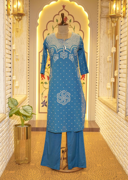 Aabroo Blue Stitched Suit Set