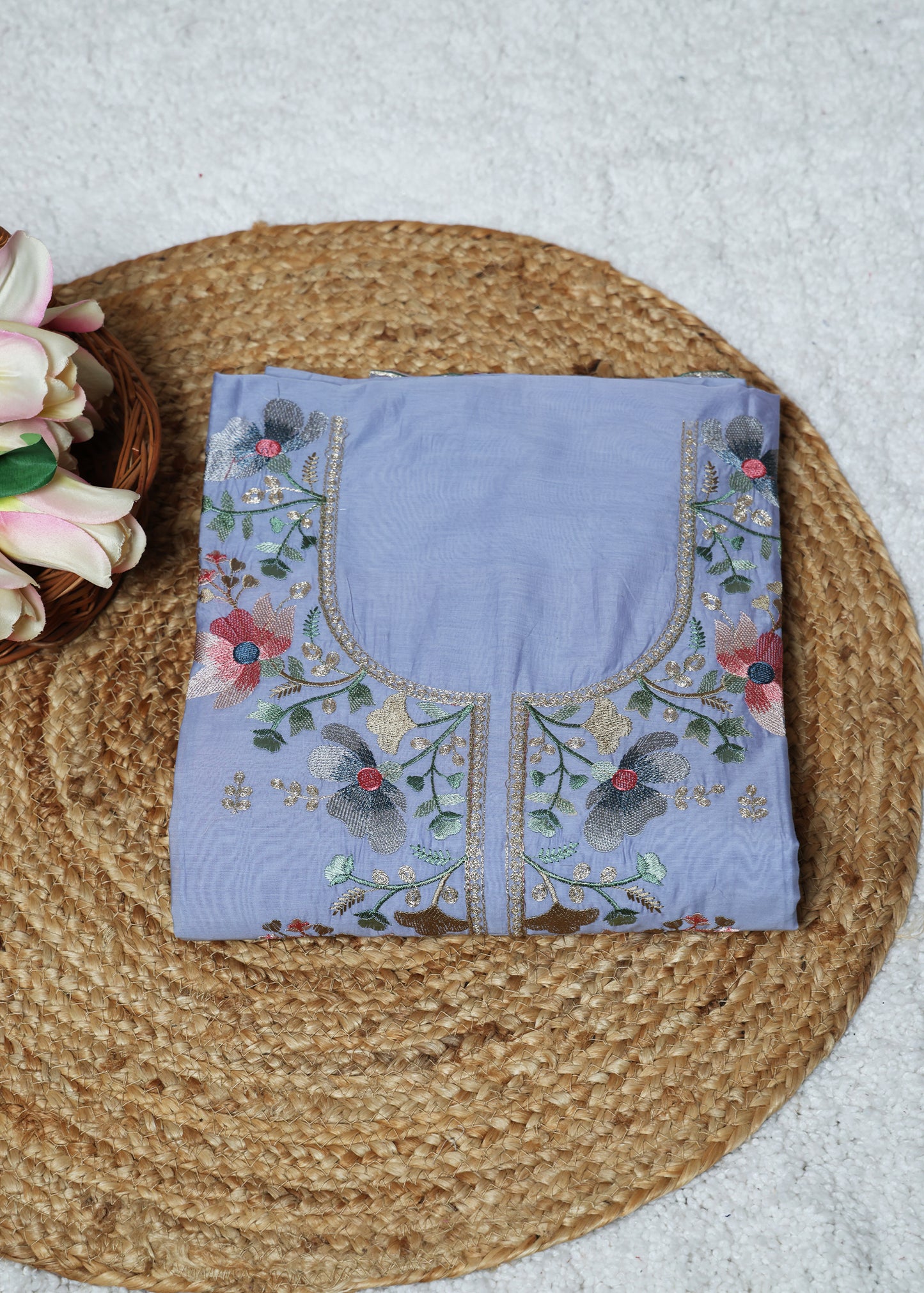 Trisha Purple Unstitched Suit set