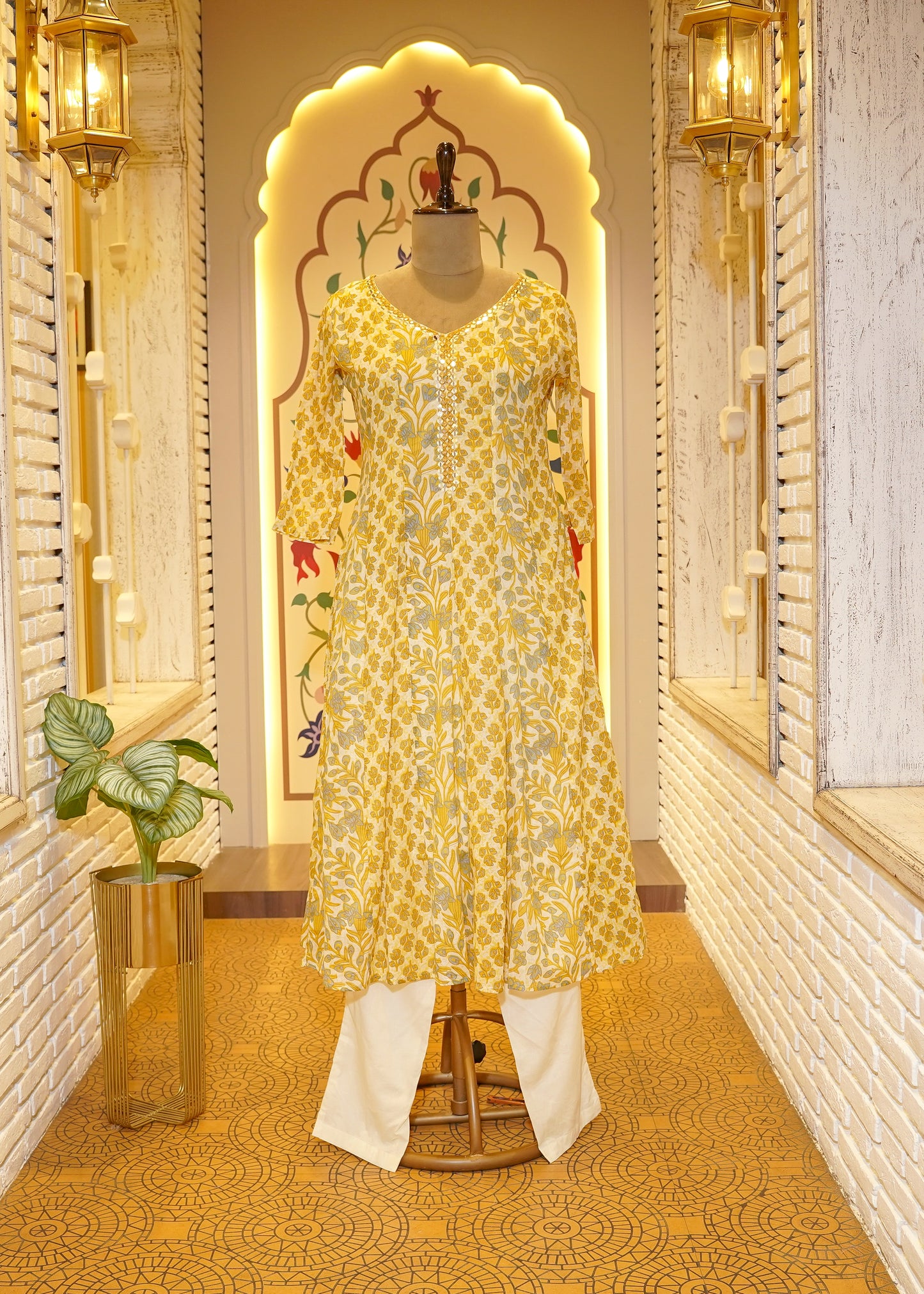 Elara Floral Printed Stitched Suit Set