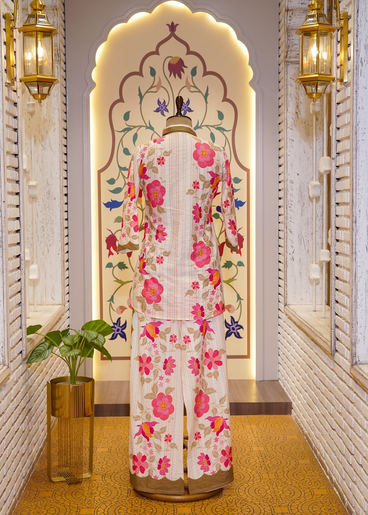 Ivory Crush Cotton Floral Printed Co-ord Set