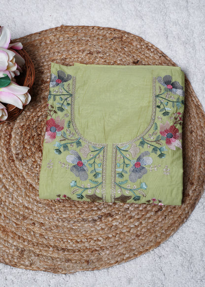 Trisha Yellow Unstitched Suit set