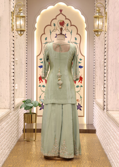Radhika Green Sharara Set with Dupatta