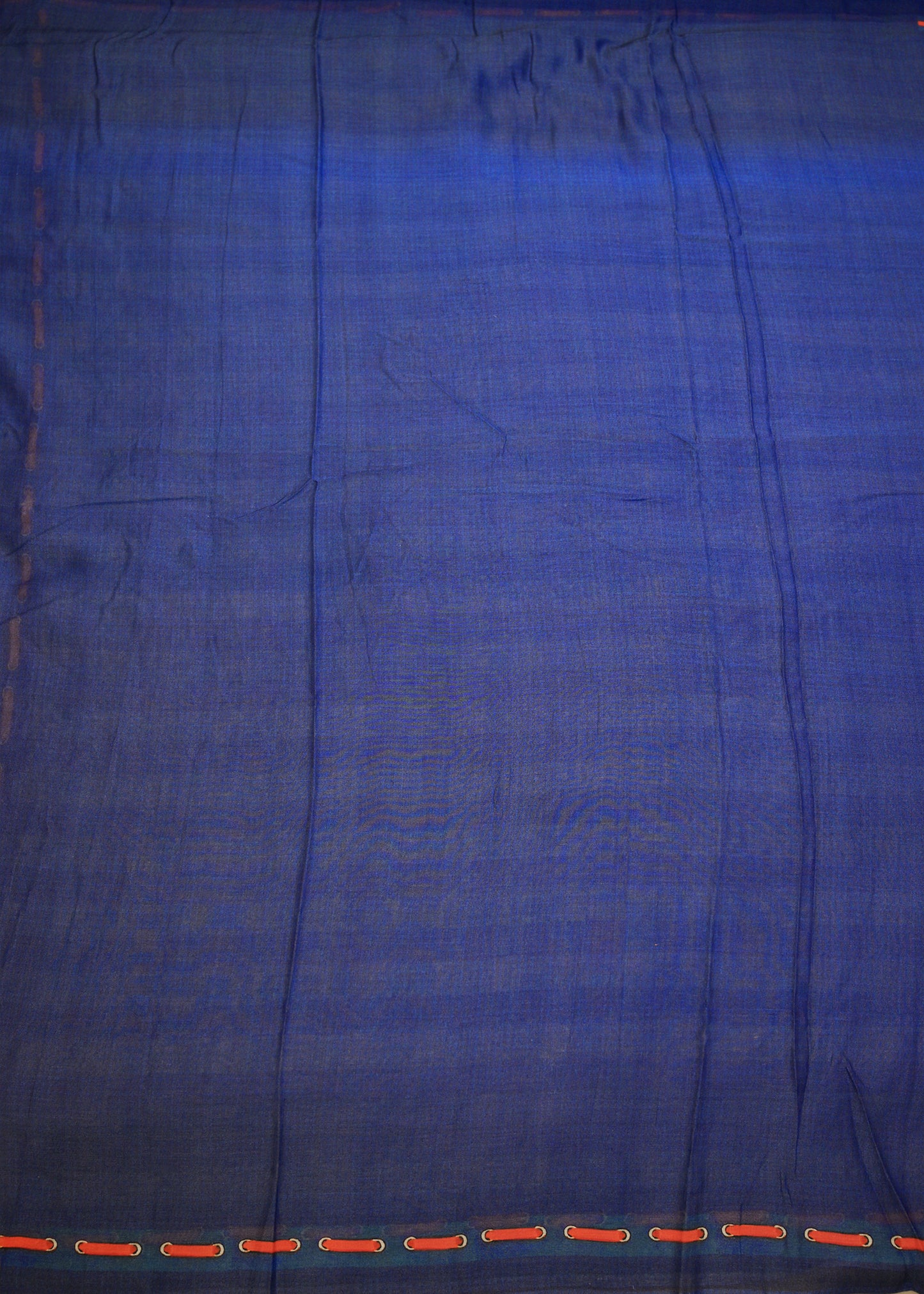 Neelkamal Navy Blue Cotton Saree with Unstitched Blouse