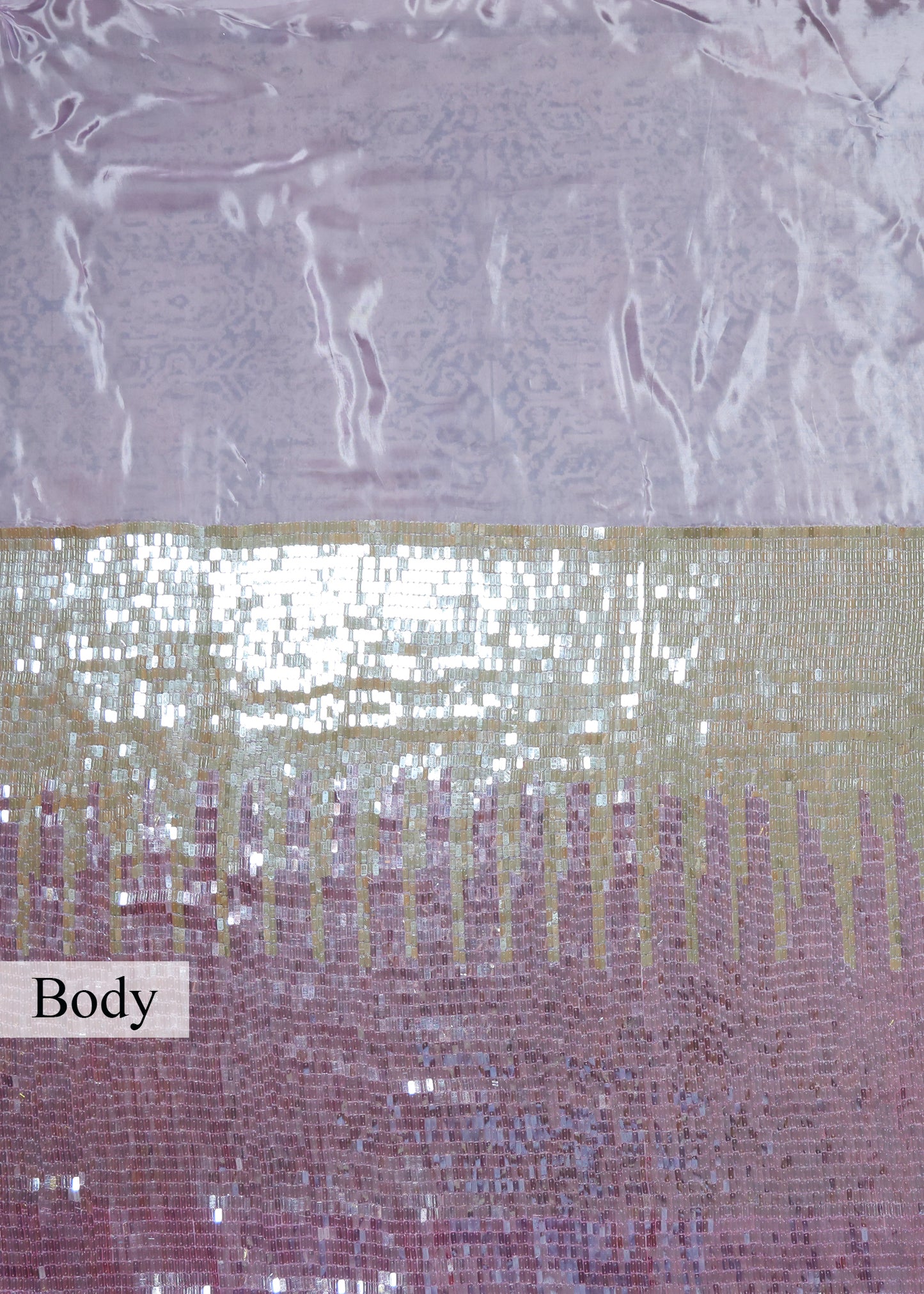 Zara Pink & Silver Ombree Sequin Saree