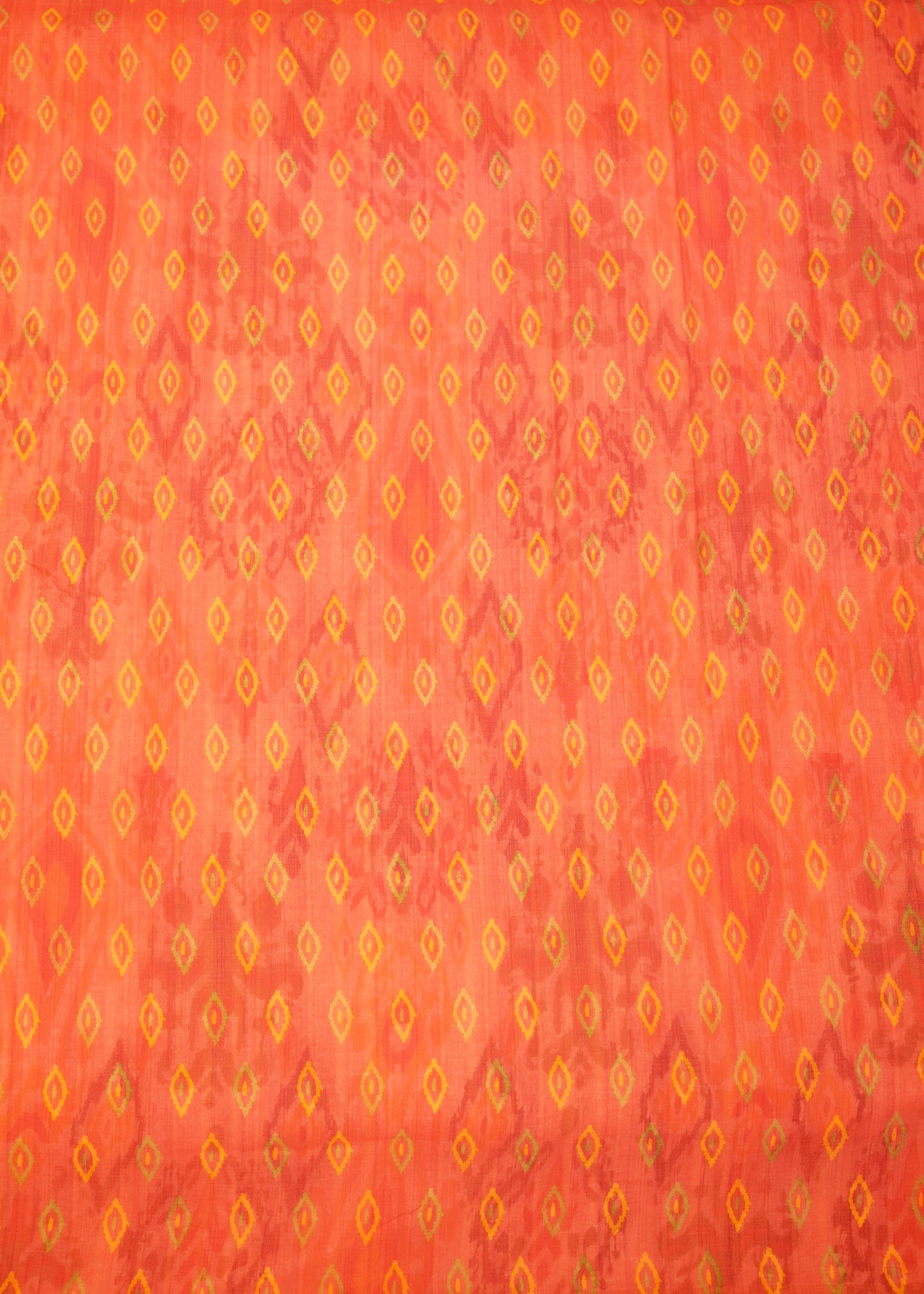 Pulki Orange Cotton Saree with Unstitched Blouse