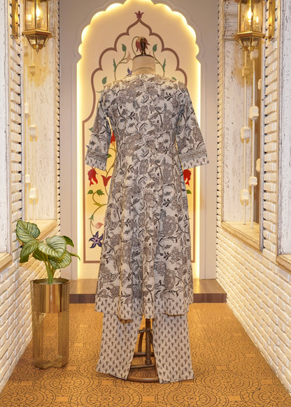 Ruhani Floral Stitched Suit Set