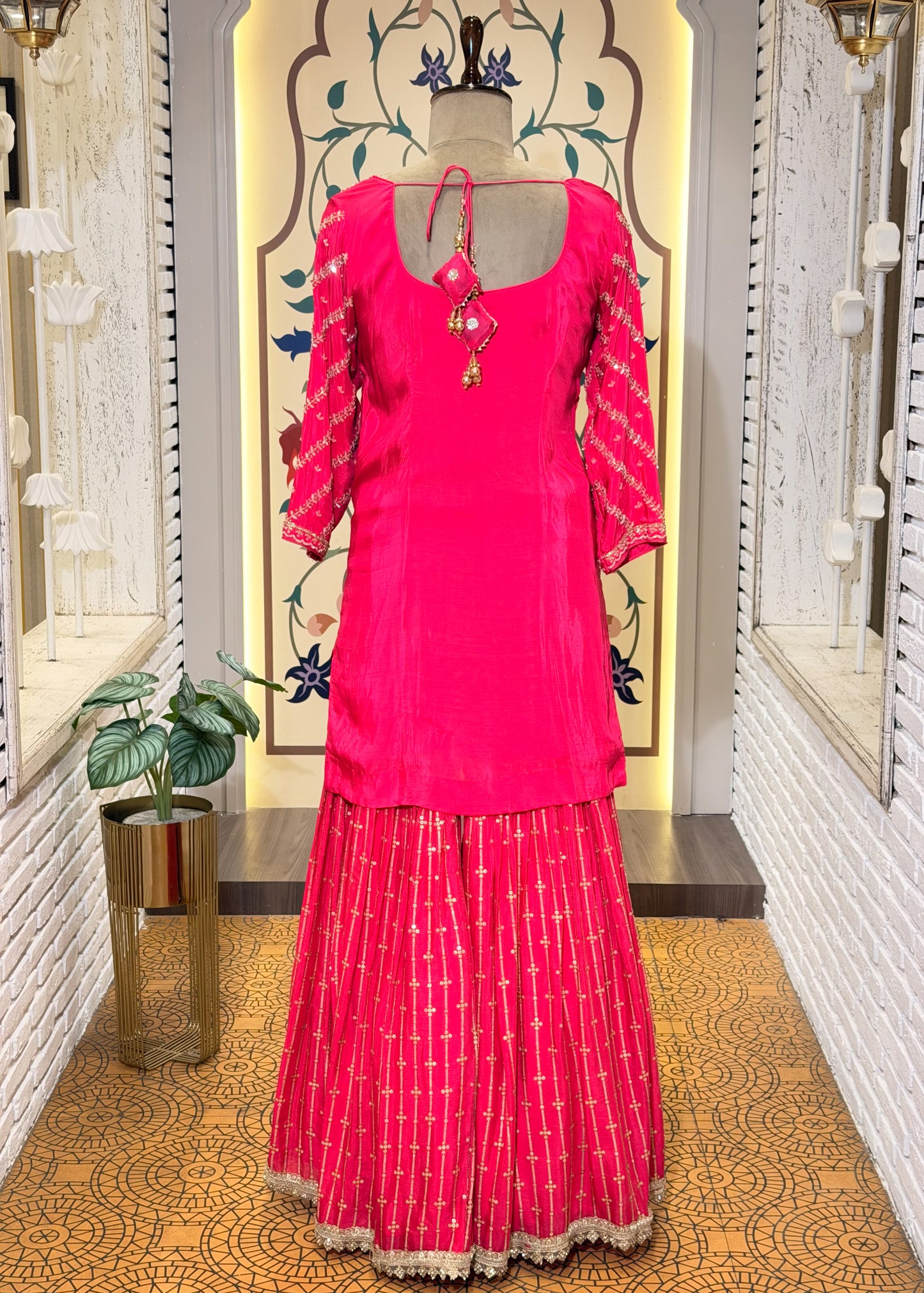 Rani Party Wear Sharara Suit Set