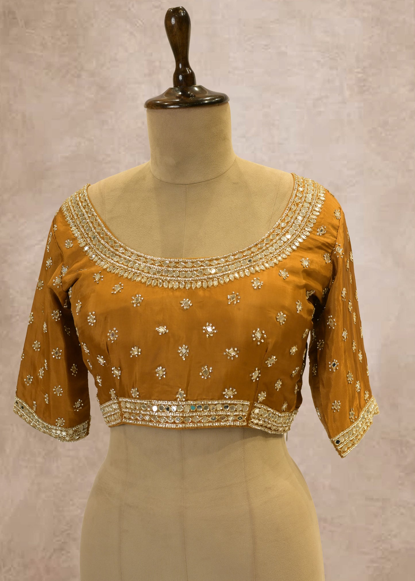 Mehendi Green Striped Zari Organza Sarees with Stitched Blouse