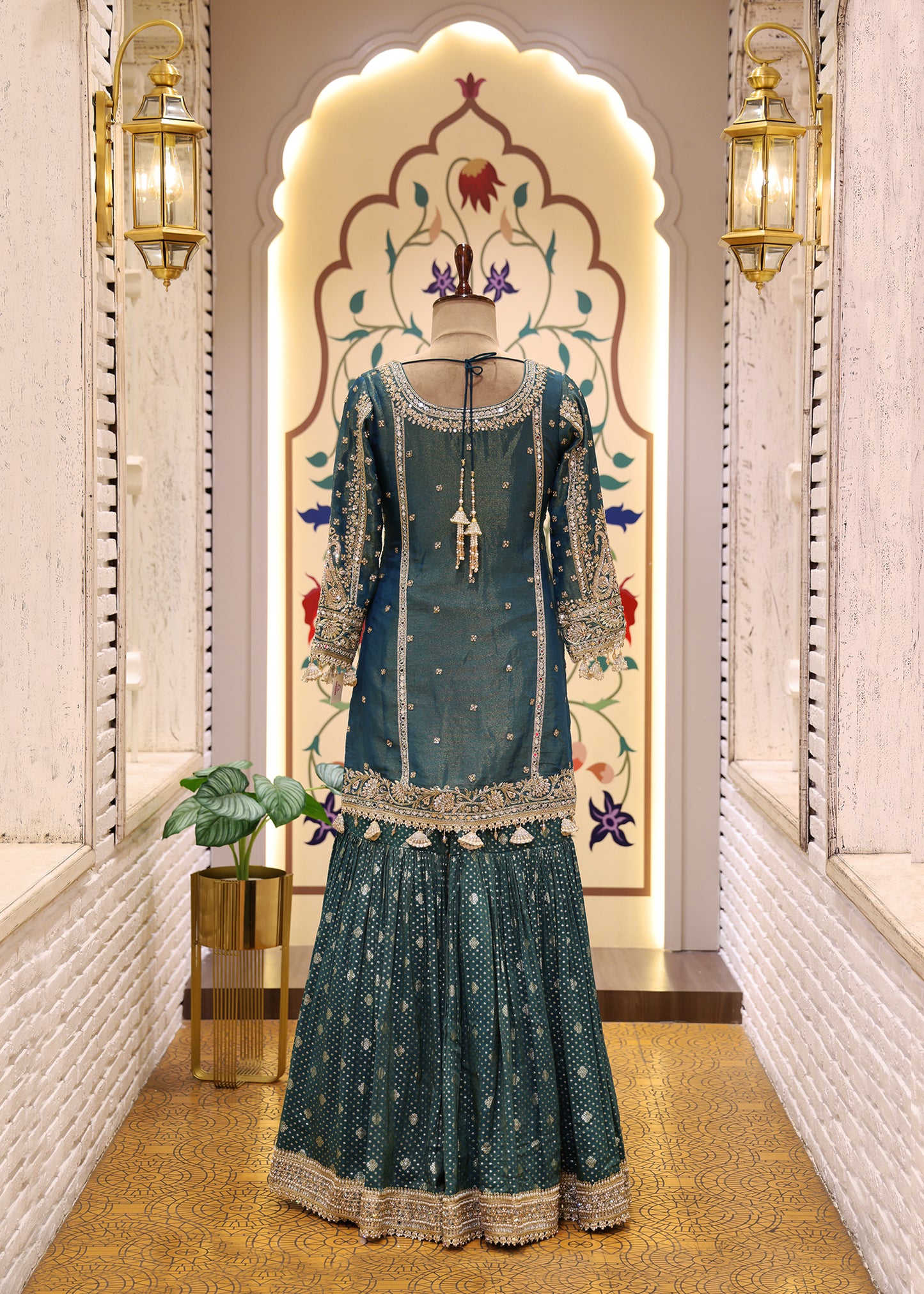 Kaavya Green Heavy Sharara Set with Dupatta