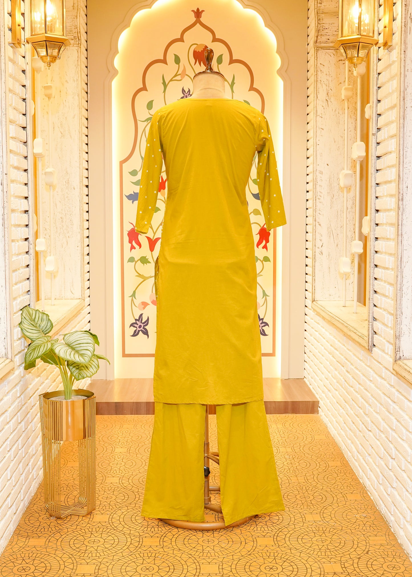 Aabroo Green Stitched Suit Set