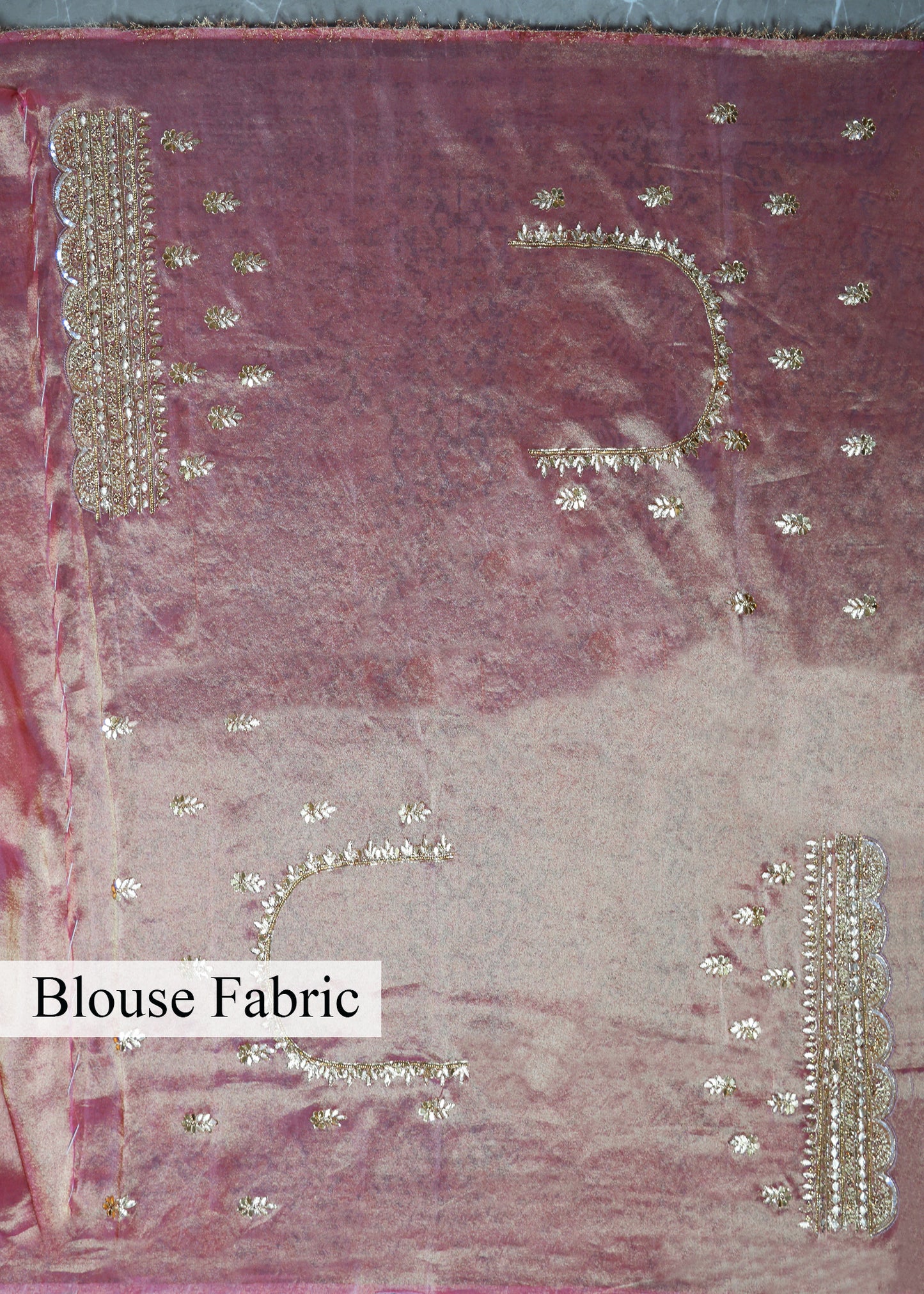 Kaveri Pastel Pink Handcrafted Saree with Unstitched Blouse