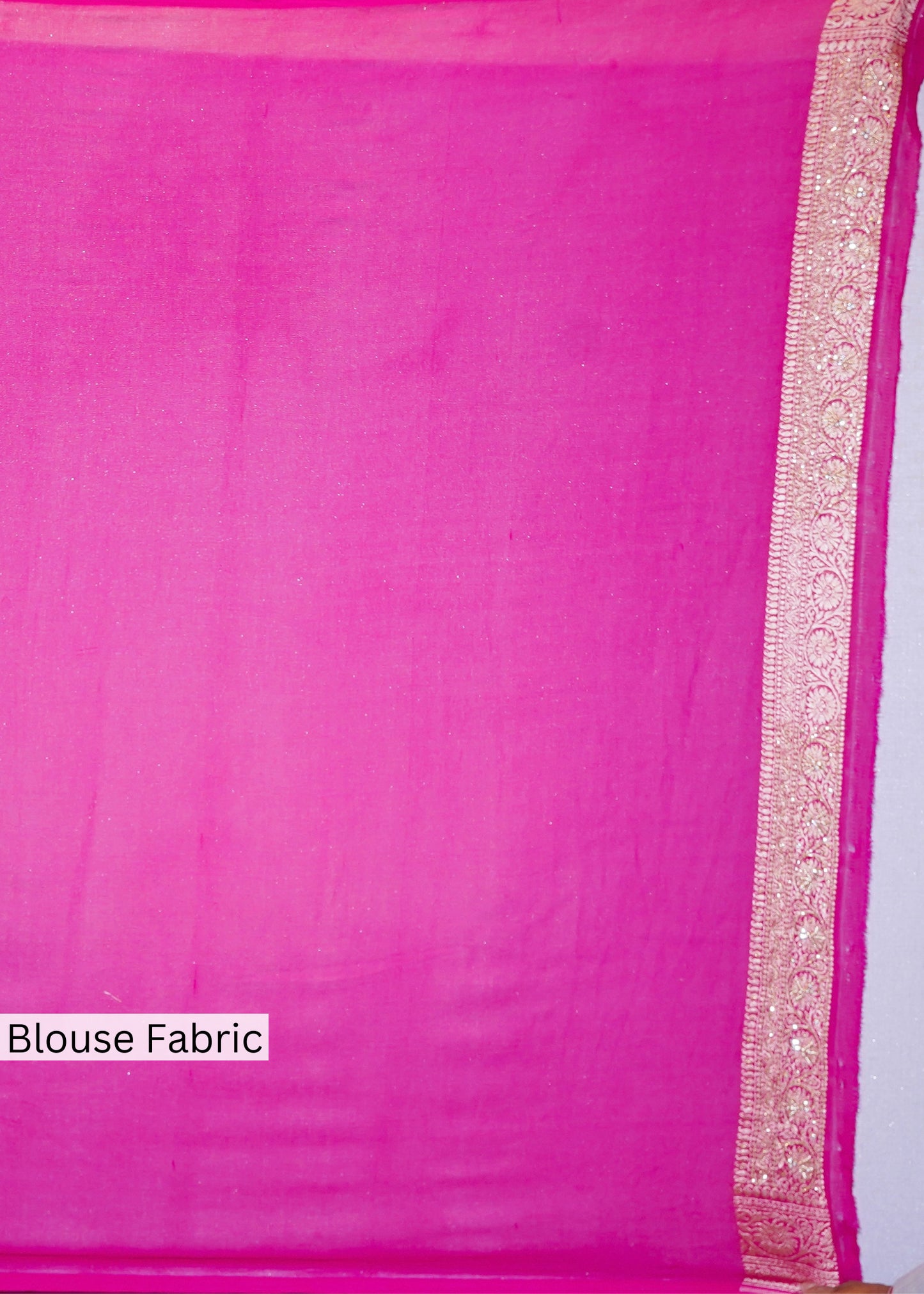 Rani Khadi Georgette Saree with Zardozi Embroidery