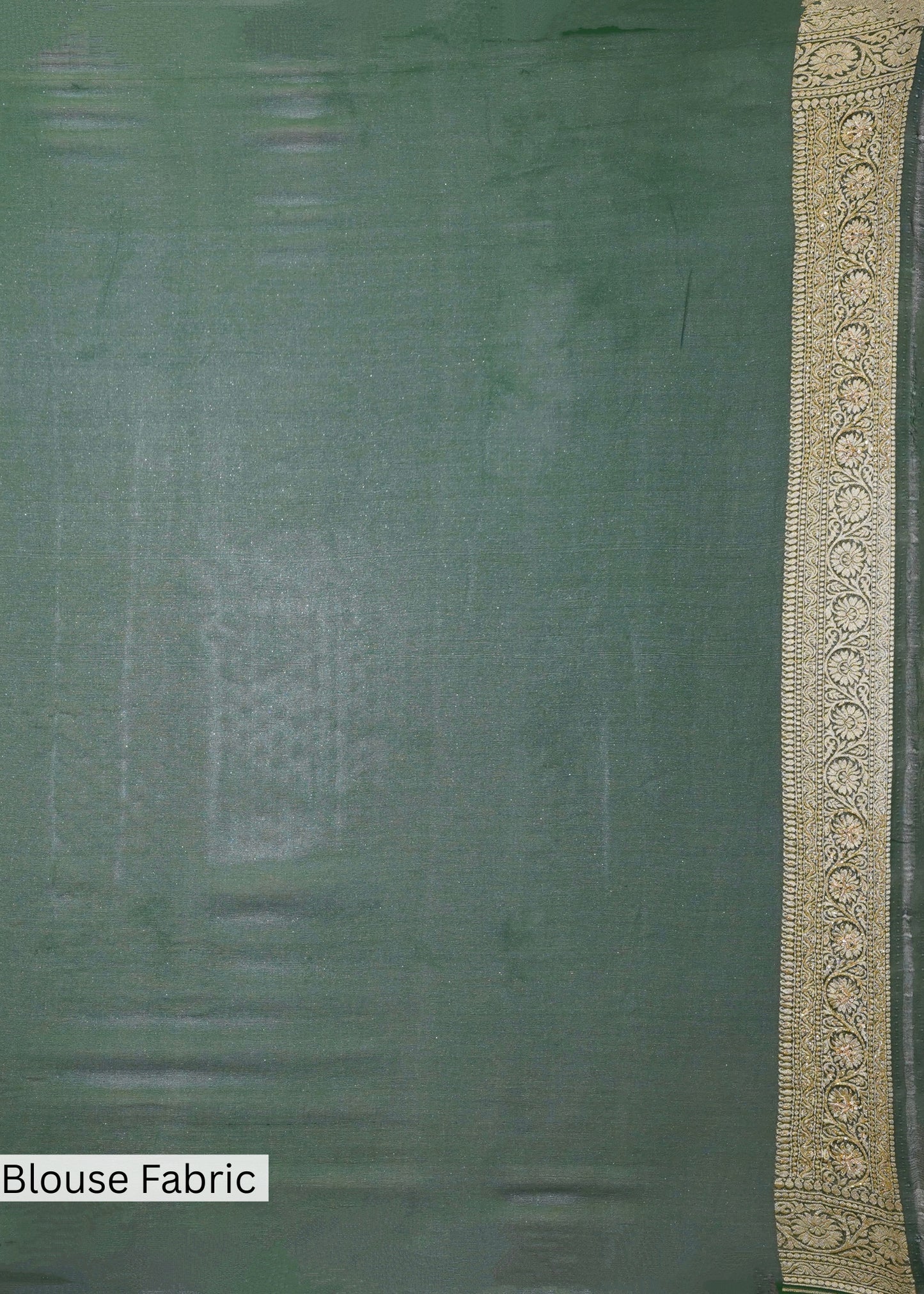 Bottle Green khadi Georgette Booti Saree with Zardozi Embroidery