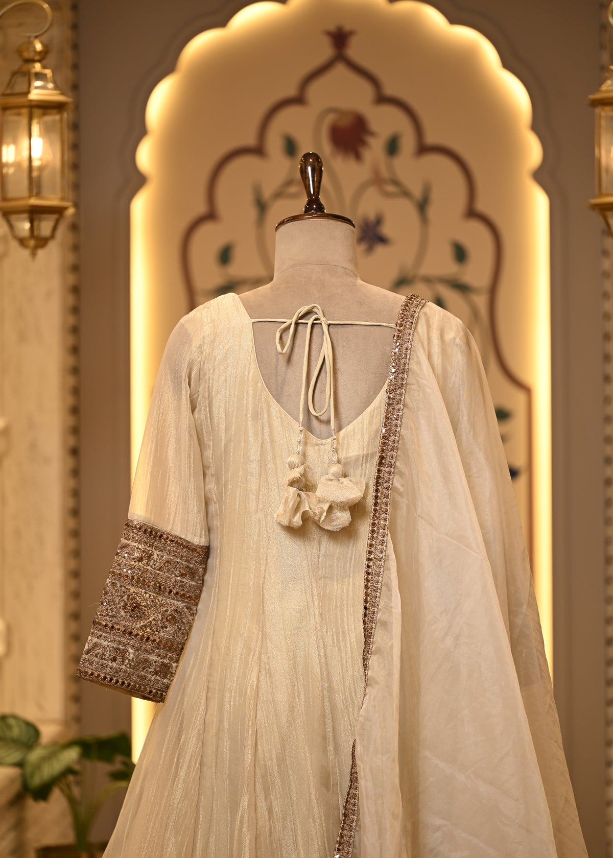 Innayat Ivory Long Anarkali Suit Set with Dupatta