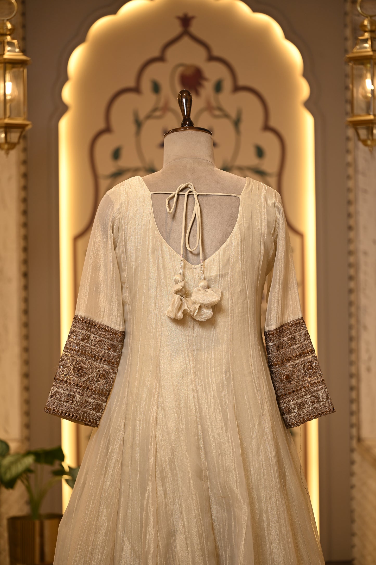 Innayat Ivory Long Anarkali Suit Set with Dupatta