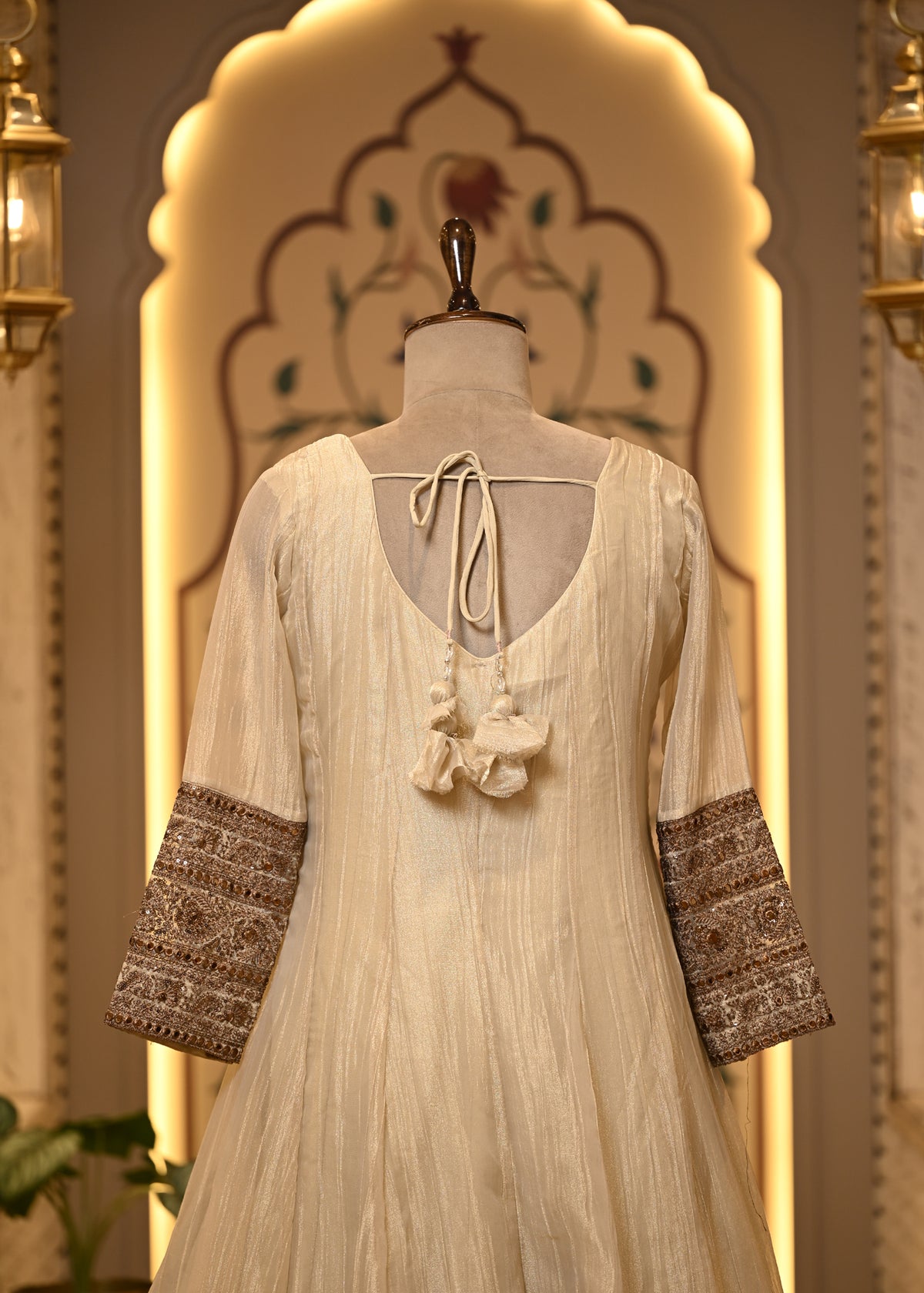 Innayat Ivory Long Anarkali Suit Set with Dupatta