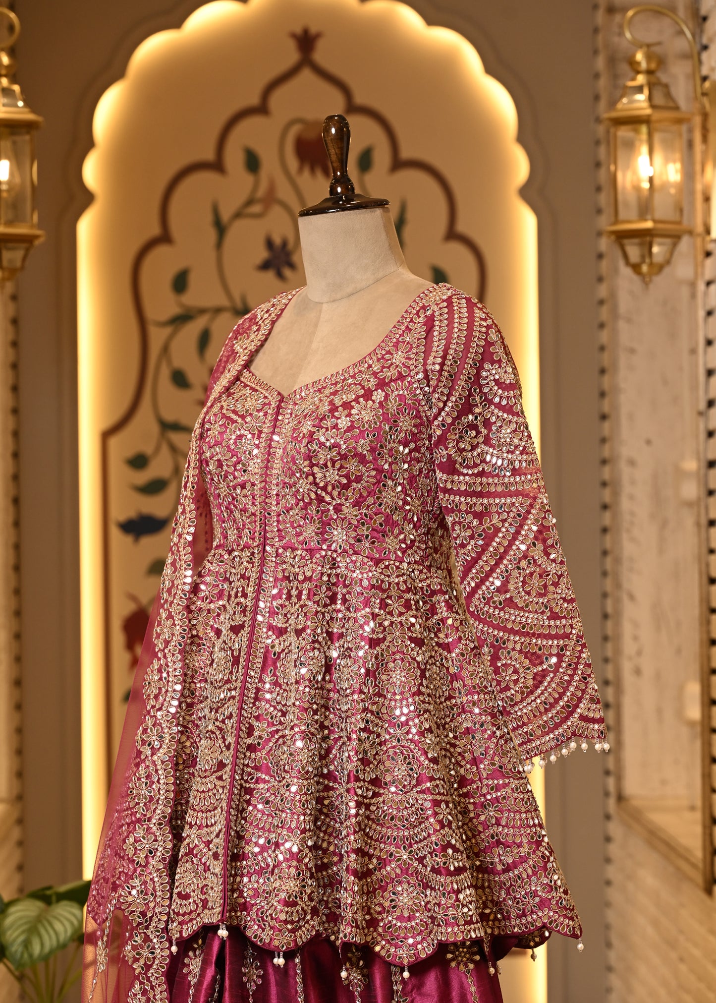 Avantika Peplum Pink Sharara Set with Dupatta