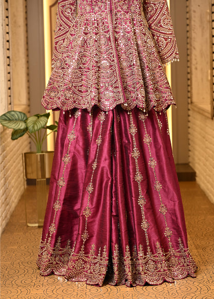 Avantika Peplum Pink Sharara Set with Dupatta