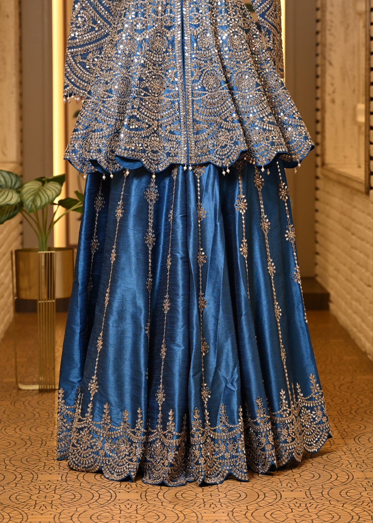 Avantika Peplum Blue Sharara Set with Dupatta
