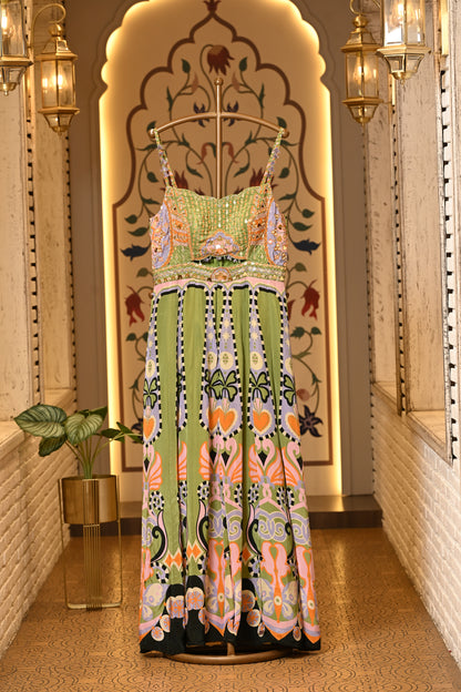 Ella Carnival Green Jumpsuit