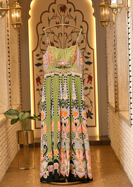 Ella Carnival Green Jumpsuit