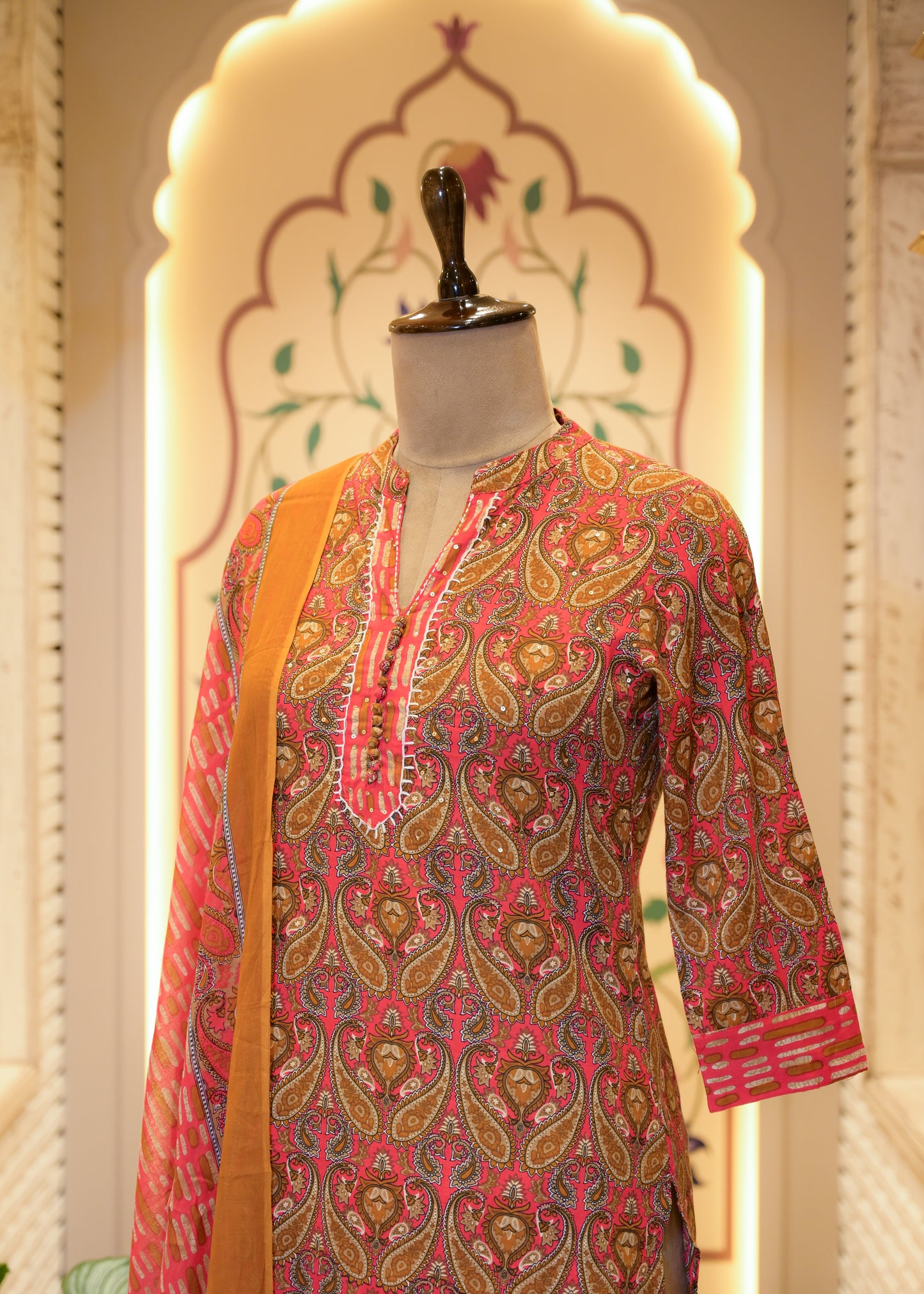 Niyati Pink Stitched Suit Set