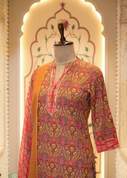 Niyati Pink Stitched Suit Set