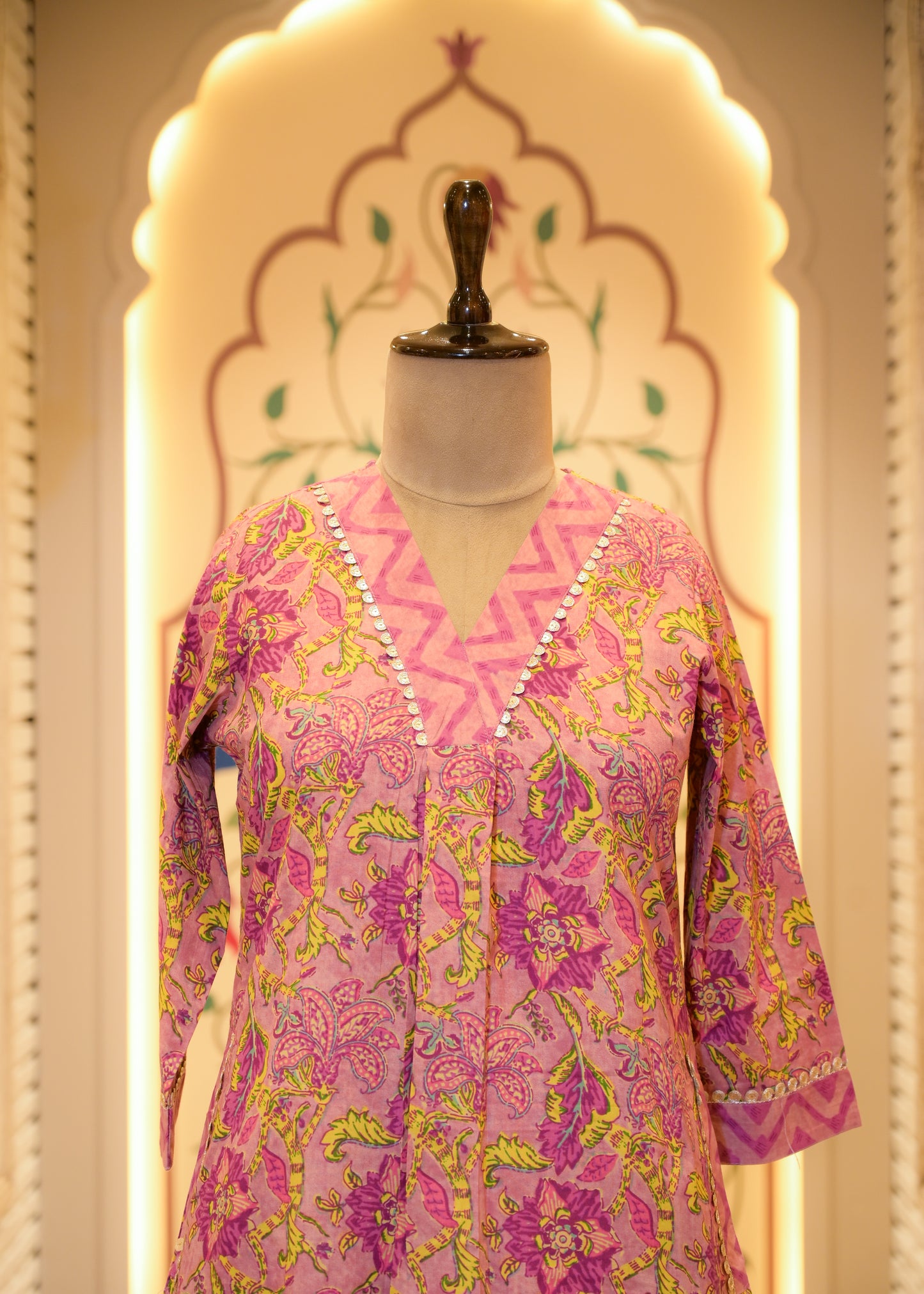 Pallavi Purple & Yellow Stitched Suit Set