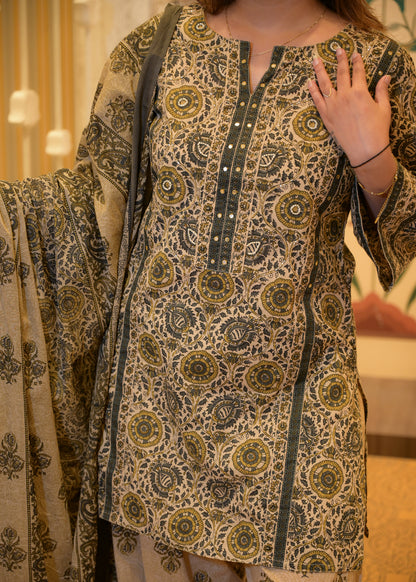 Noor Green Farsi Salwar Stitched Suit Set