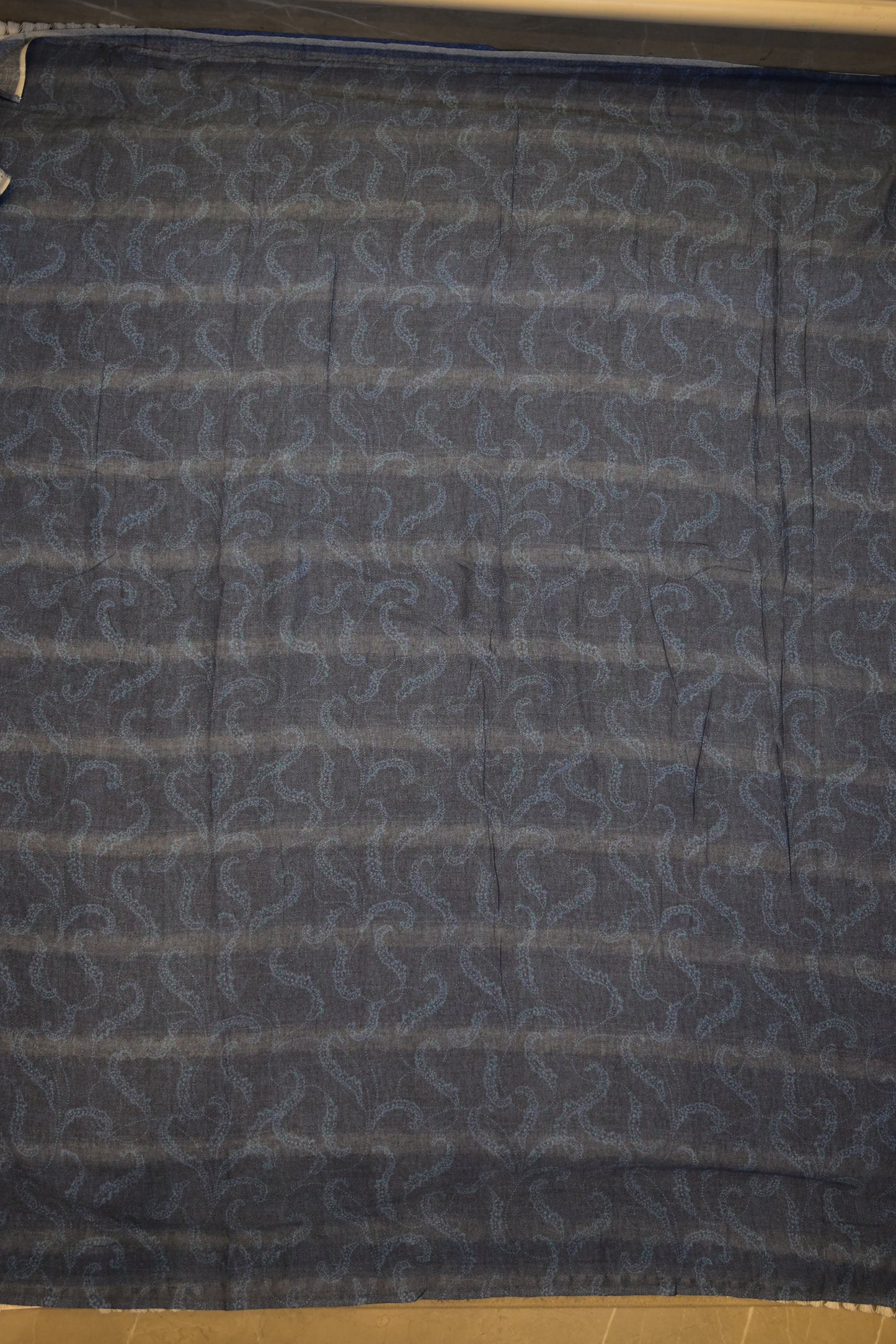 Utsa Navy Blue Cotton Saree with Unstitched Blouse