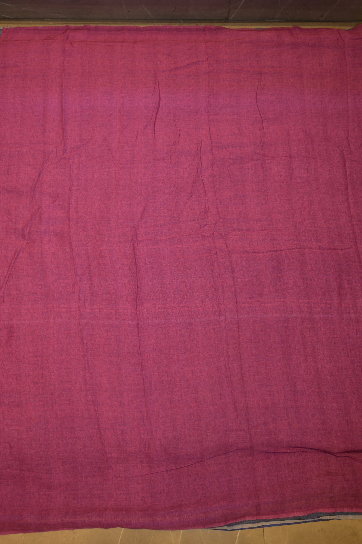 Yami Navy Blue Cotton Saree with Unstitched Blouse
