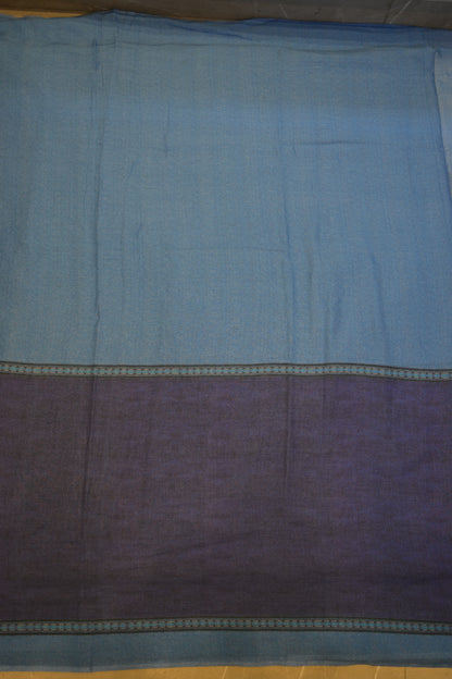 Zeeya Navy Blue Cotton Saree with Unstitched Blouse