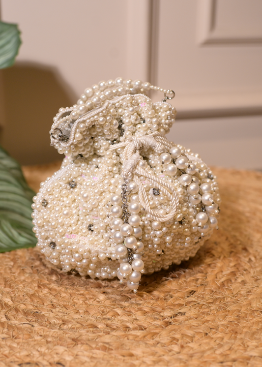 Ivory Pearl Potli