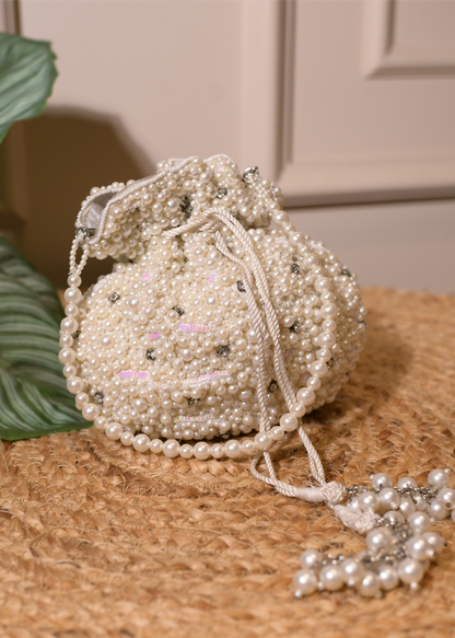 Ivory Pearl Potli