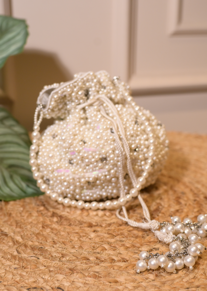 Ivory Pearl Potli